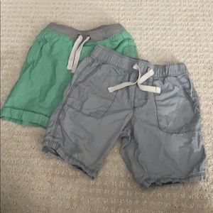 Two pairs of boys size 5T drawstring shorts